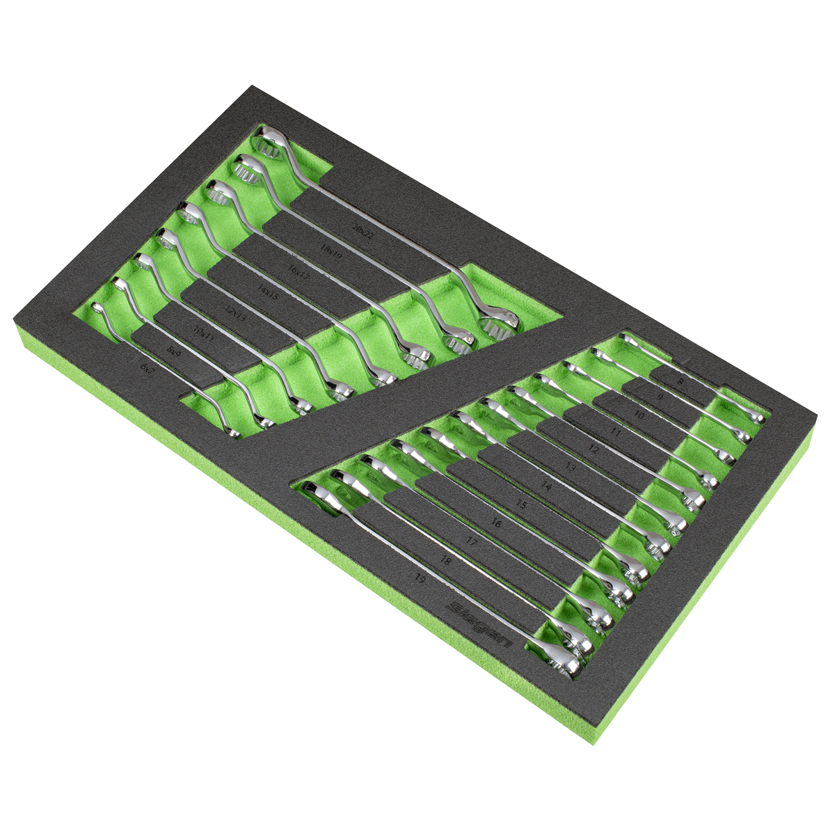 Siegen S01273 Siegen Combination & Deep Offset Spanner Set with Tool Tray 20pc