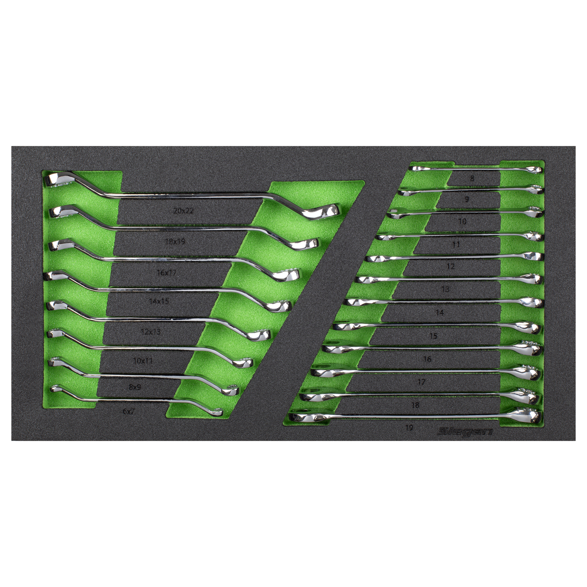Siegen S01273 Siegen Combination & Deep Offset Spanner Set with Tool Tray 20pc