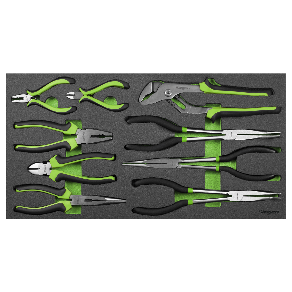 Siegen S01277 Siegen Pliers Set with Tool Tray 9pc