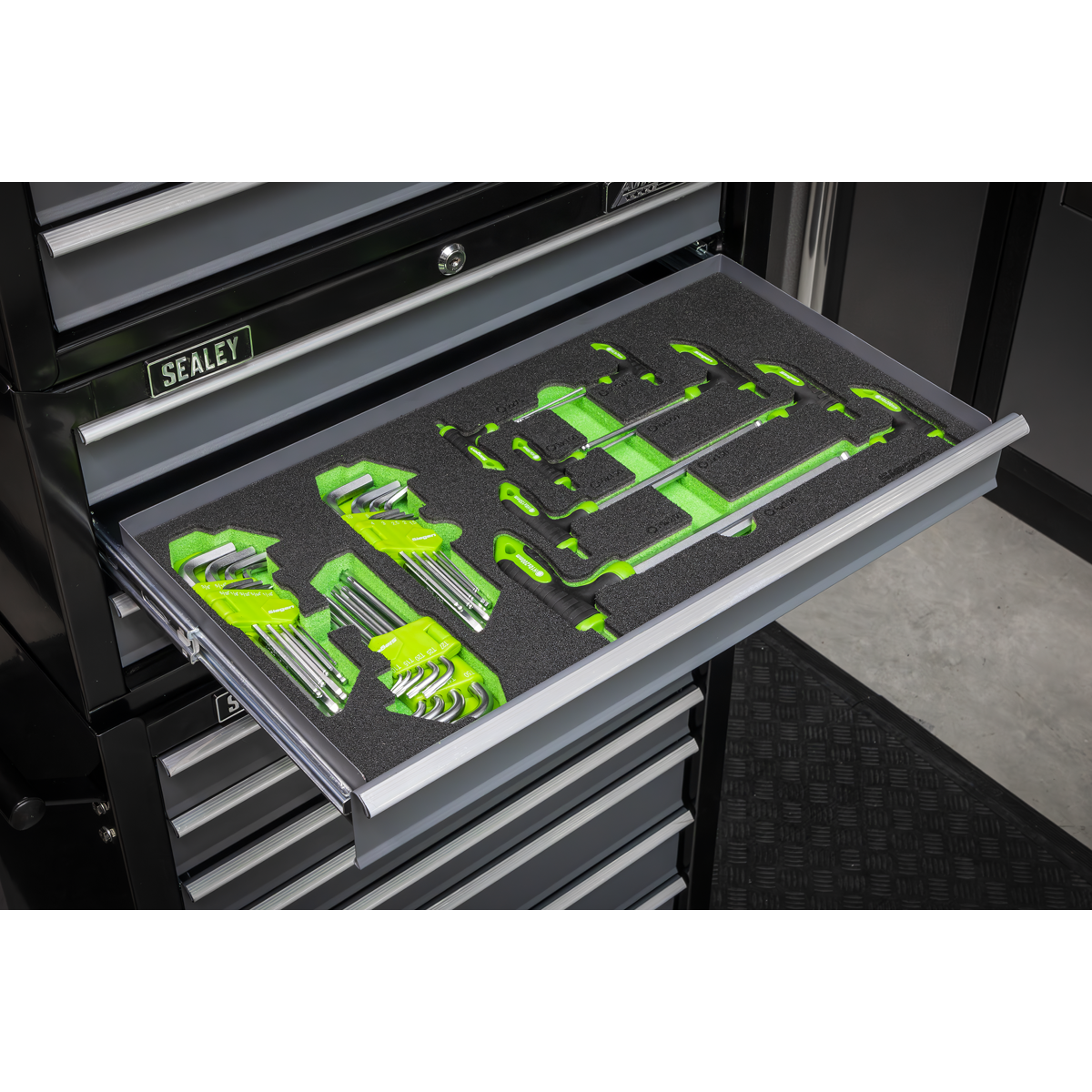 Siegen S01280 Siegen T-Handle & Standard Hex/TRX-Star* Key Set with Tool Tray 35pc