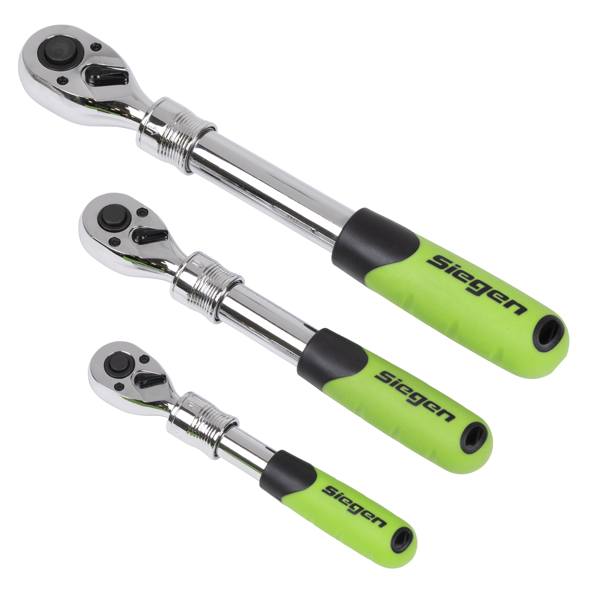 Siegen S01285 Siegen Extendable Ratchet Wrench Set 3pc