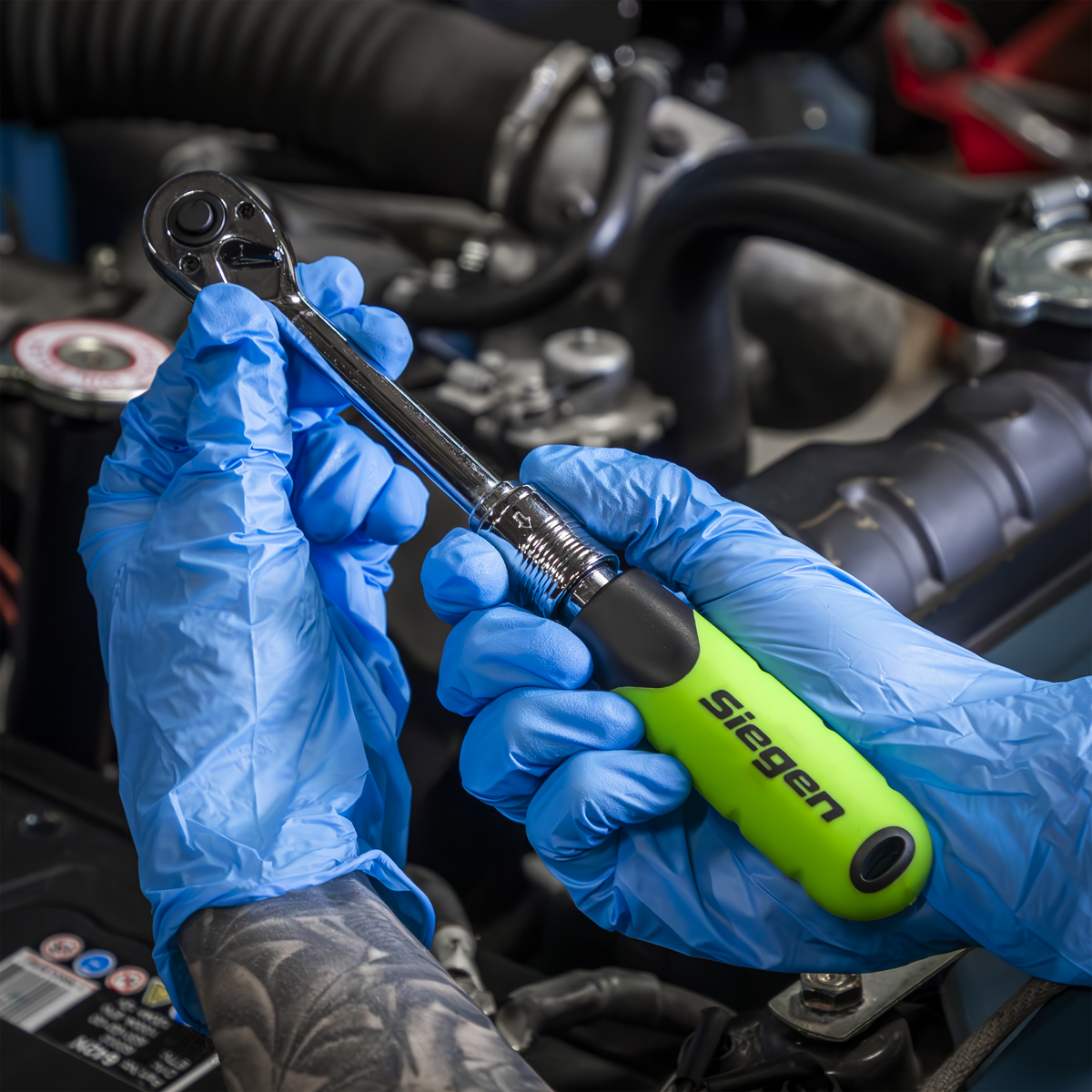 Siegen S01286 Siegen Extendable Ratchet Socket Set 1/4"Sq Drive 26pc