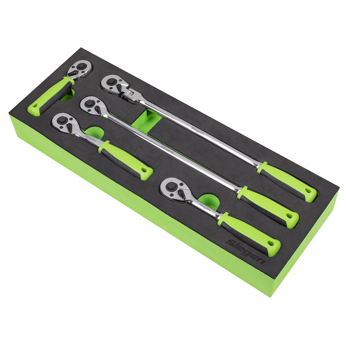Siegen S01290 Ratchet Wrench Set 1/4"Sq 5pc Drive Flip Reverse