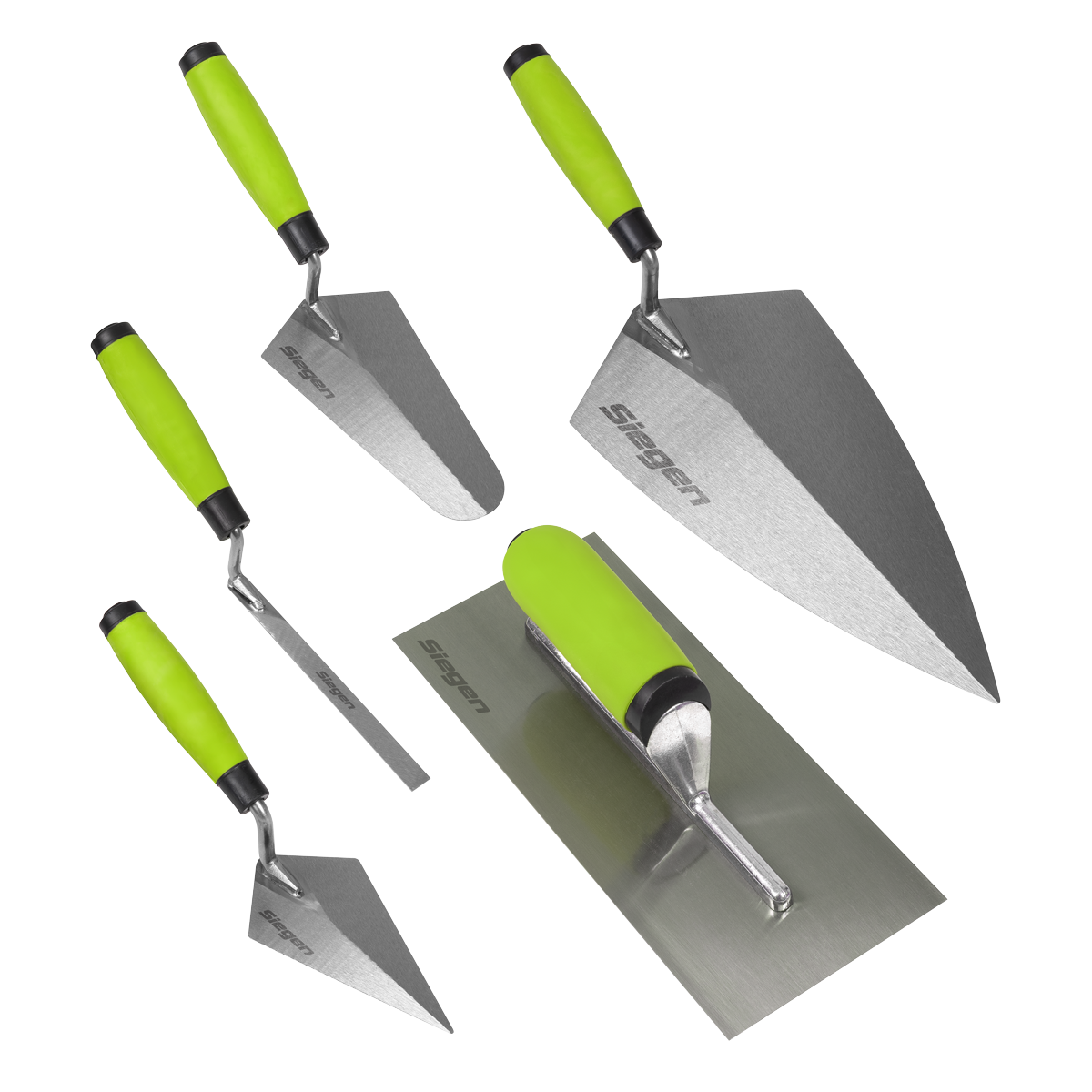 Siegen S01300 Siegen Trowel Set with Soft Grip Handle 5pc