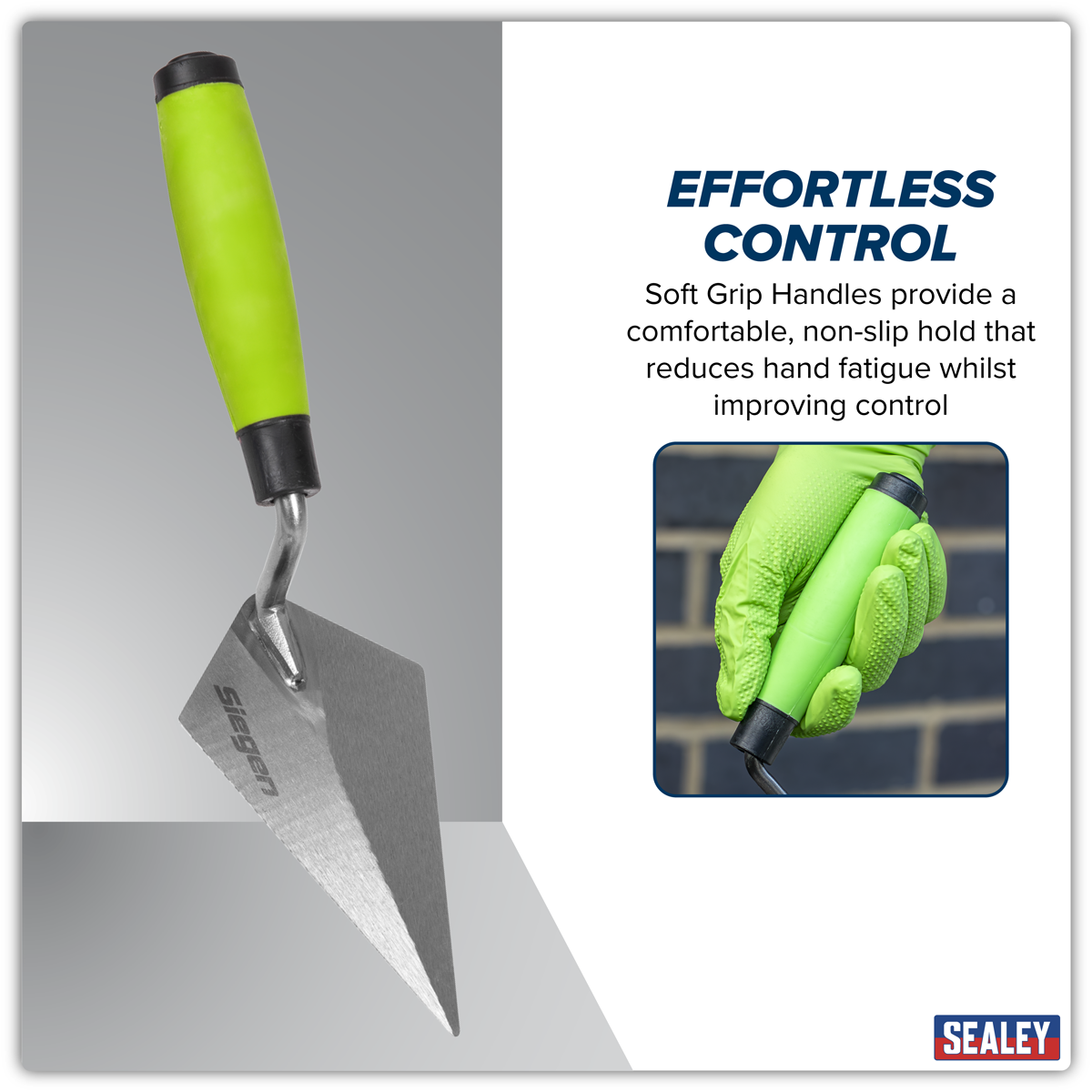 Siegen S01301 Siegen Pointing Trowel with Soft Grip Handle 150mm