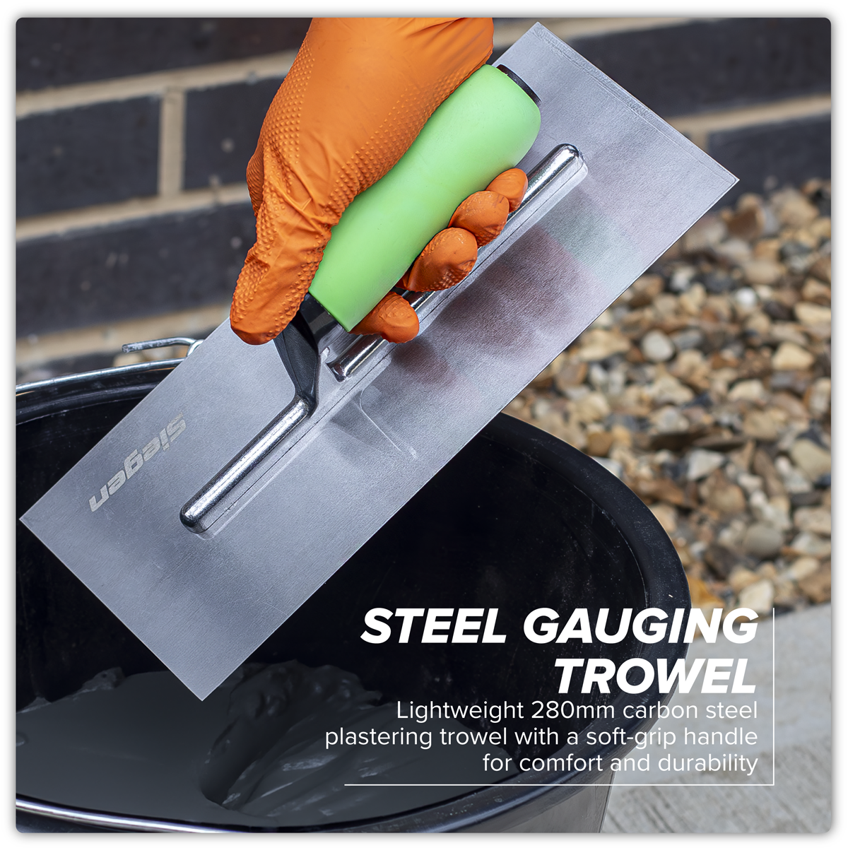 Siegen S01302 Siegen Plastering Trowel with Soft Grip Handle 280mm