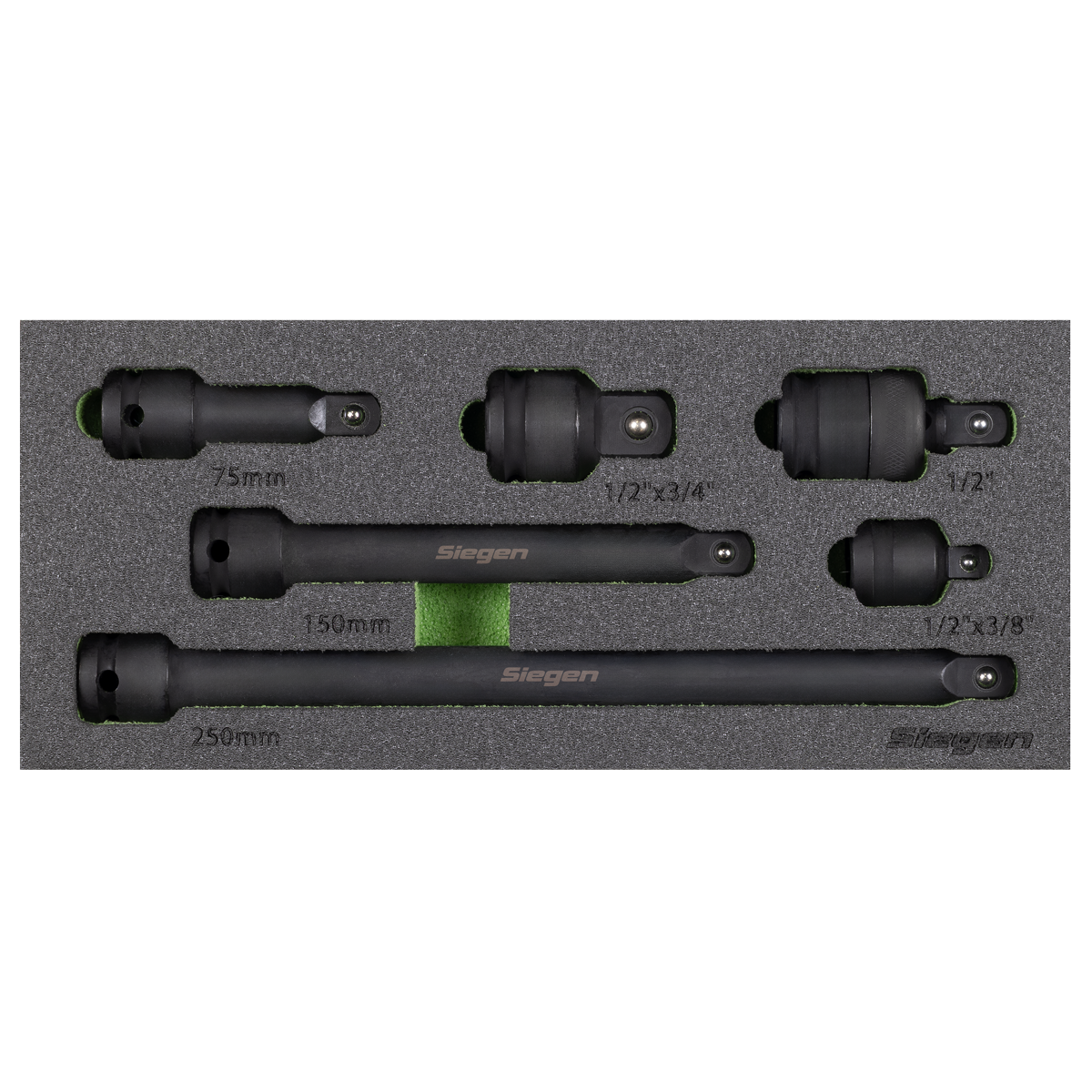 Siegen S01323 Siegen Impact Adaptor & Extension Bar Set 1/2"Sq Drive 6pc