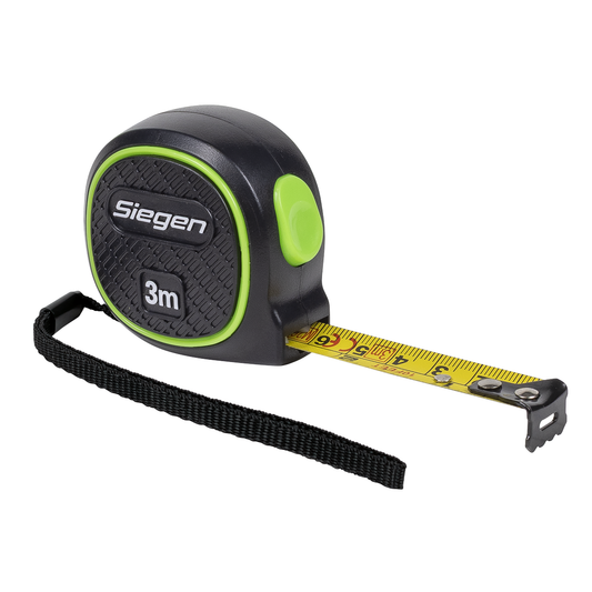 Siegen S01327 Metric/Imperial Auto Lock Tape Measure 3m(10ft) x 16mm