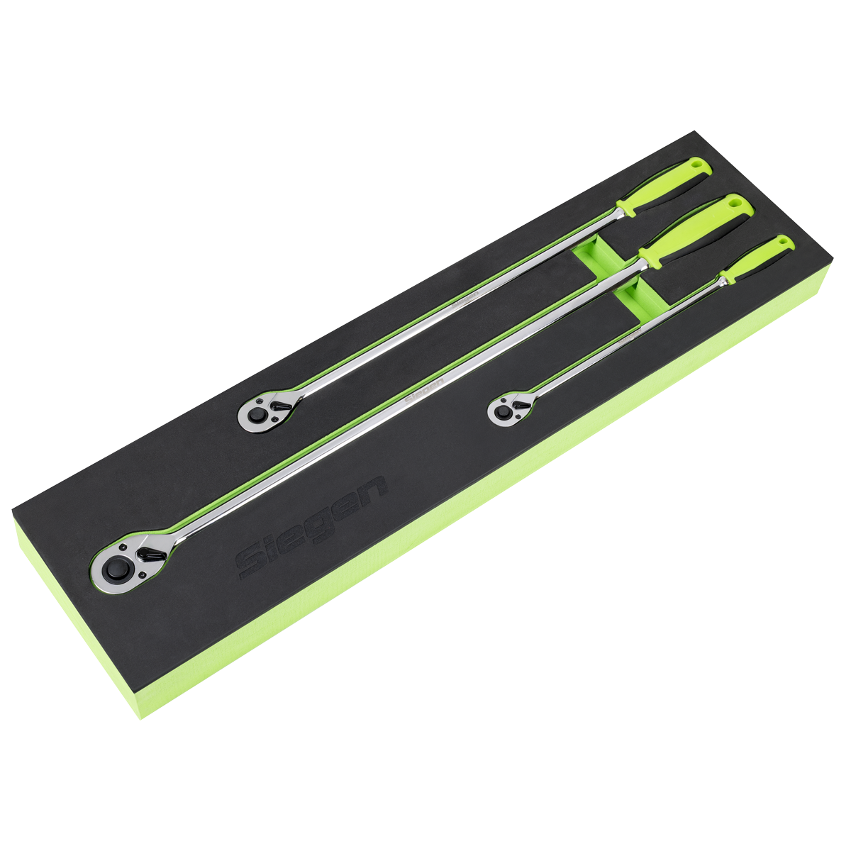 Siegen S01332 Extra-Long Ratchet Wrench Set 3pc