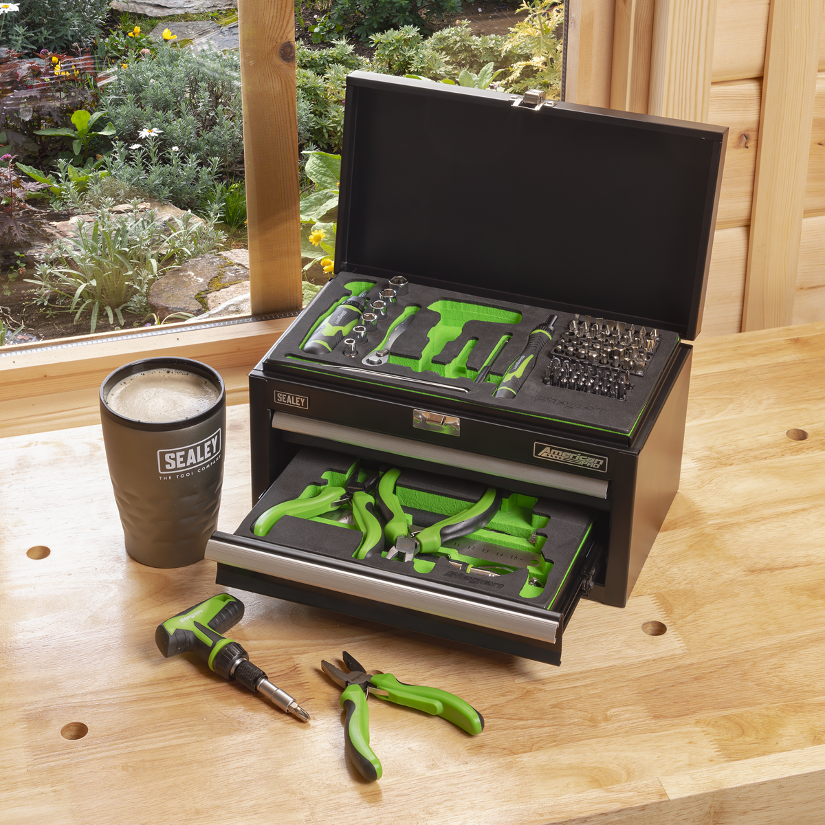 Siegen S01335 Siegen Mini Toolbox 2 Drawer with 111pc Tool Kit