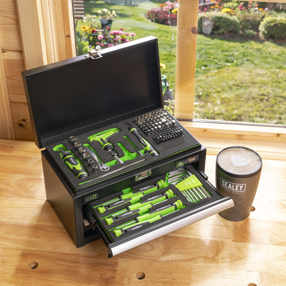 Siegen S01335 Siegen Mini Toolbox 2 Drawer with 111pc Tool Kit