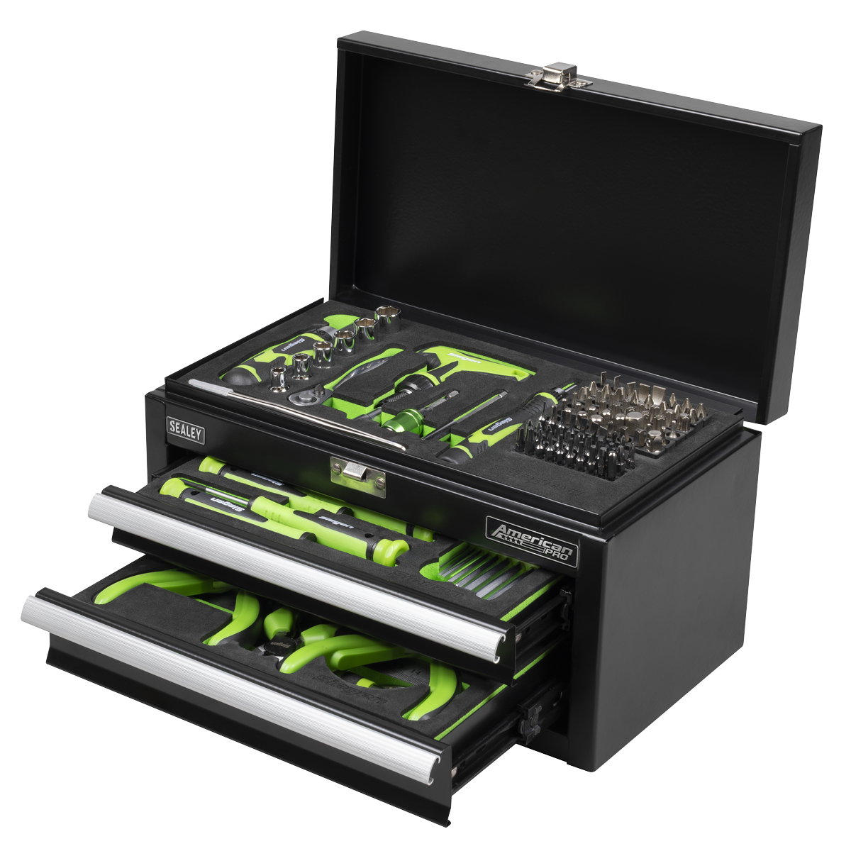 Siegen S01335 Siegen Mini Toolbox 2 Drawer with 111pc Tool Kit