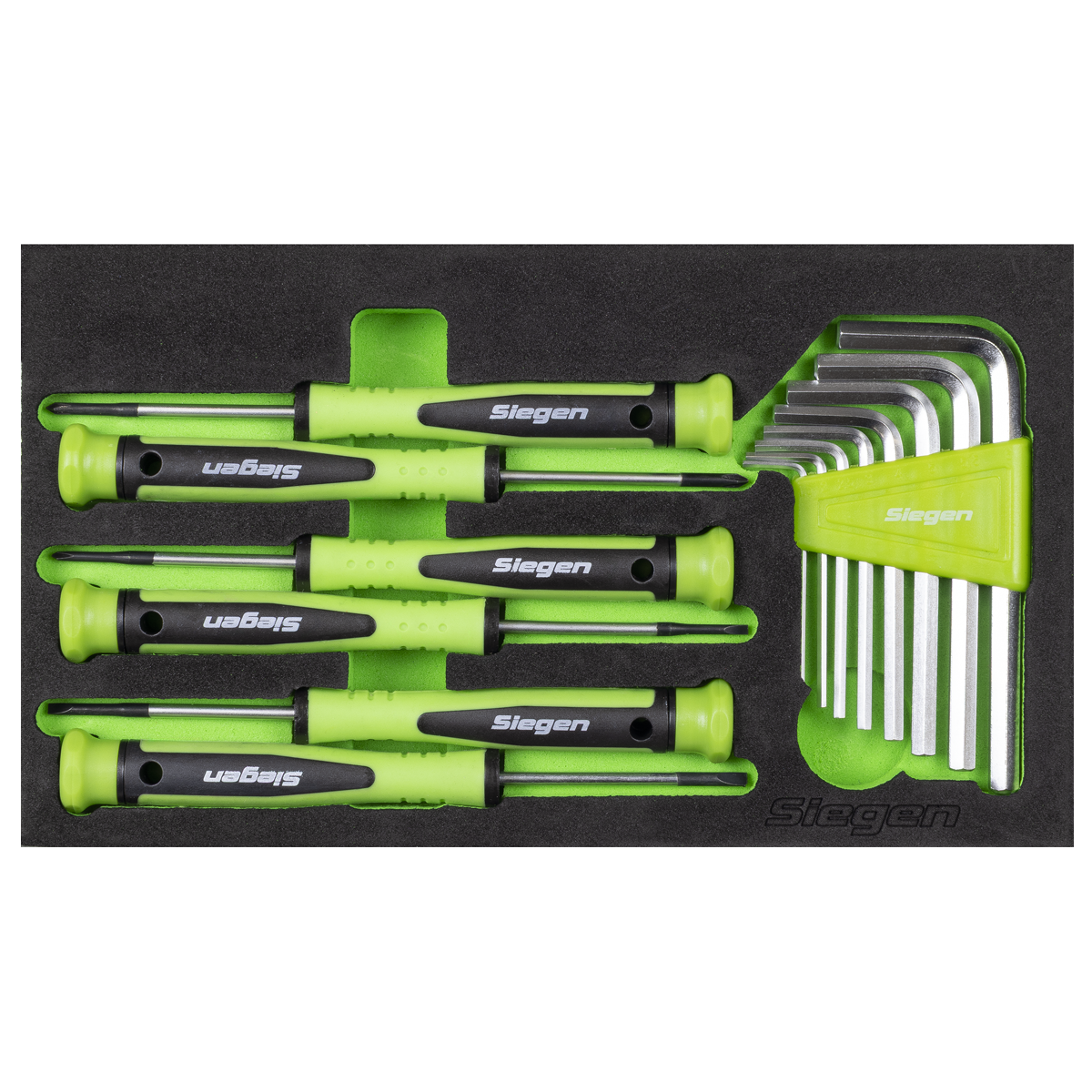 Siegen S01346 Siegen Mini Toolbox 2 Drawer with 111pc Tool Kit - Green