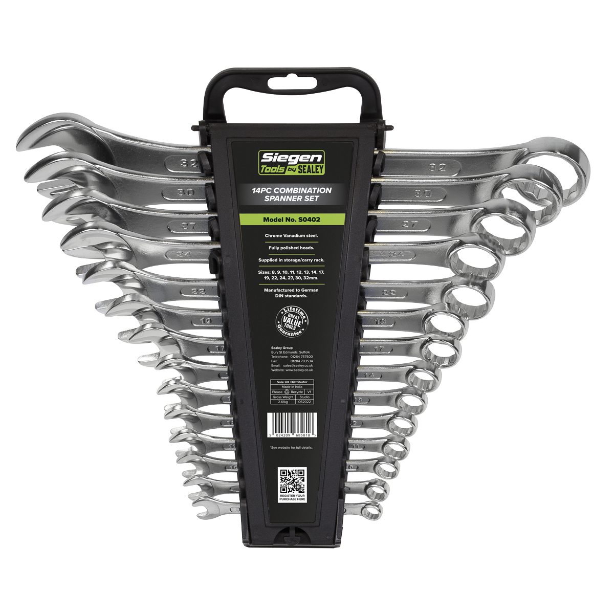 Siegen S0402 Siegen Combination Spanner Set 14pc