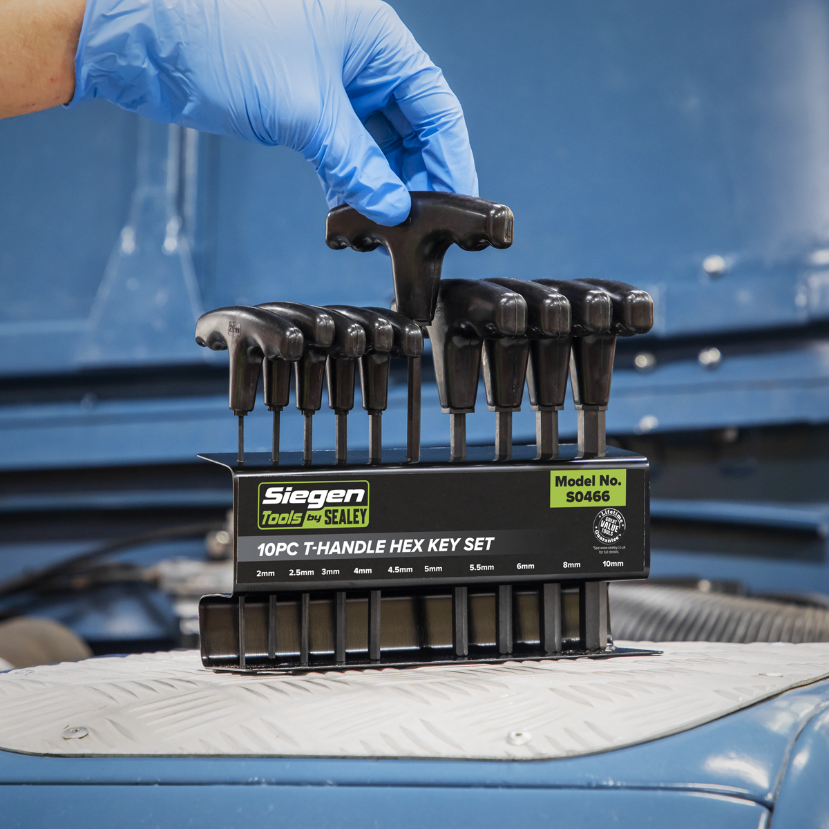 Siegen S0466 Siegen T-Handle Hex Key Set 10pc