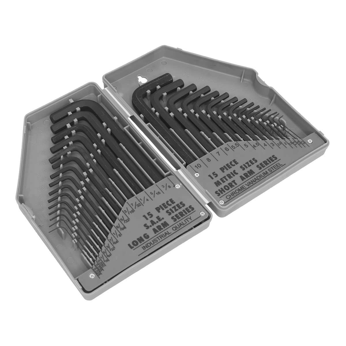 Siegen S0484 Siegen Metric/Imperial Long/Short-Arm Hex Key Set 30pc