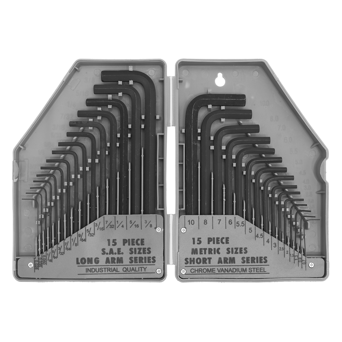 Siegen S0484 Siegen Metric/Imperial Long/Short-Arm Hex Key Set 30pc