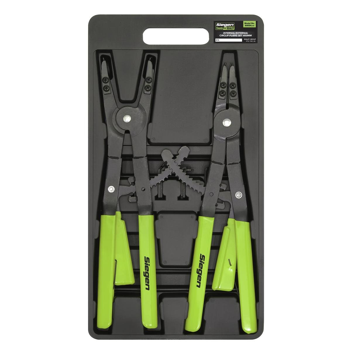 Siegen S0554 Siegen Internal/External Circlip Pliers Set 400mm