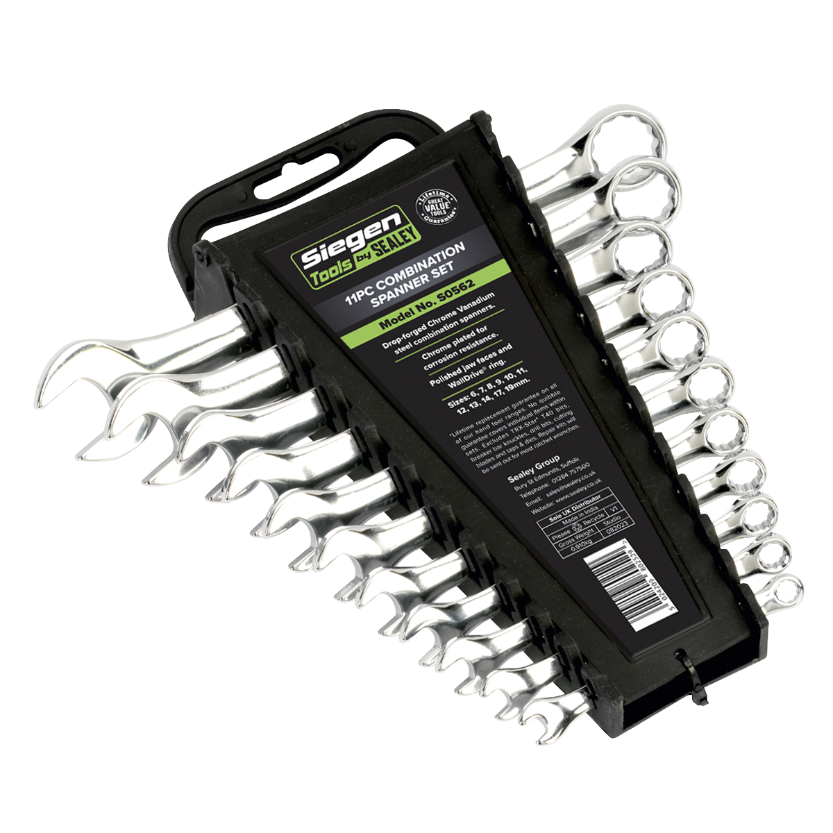 Siegen S0562 Siegen Combination Spanner Set 6-19mm 11pc
