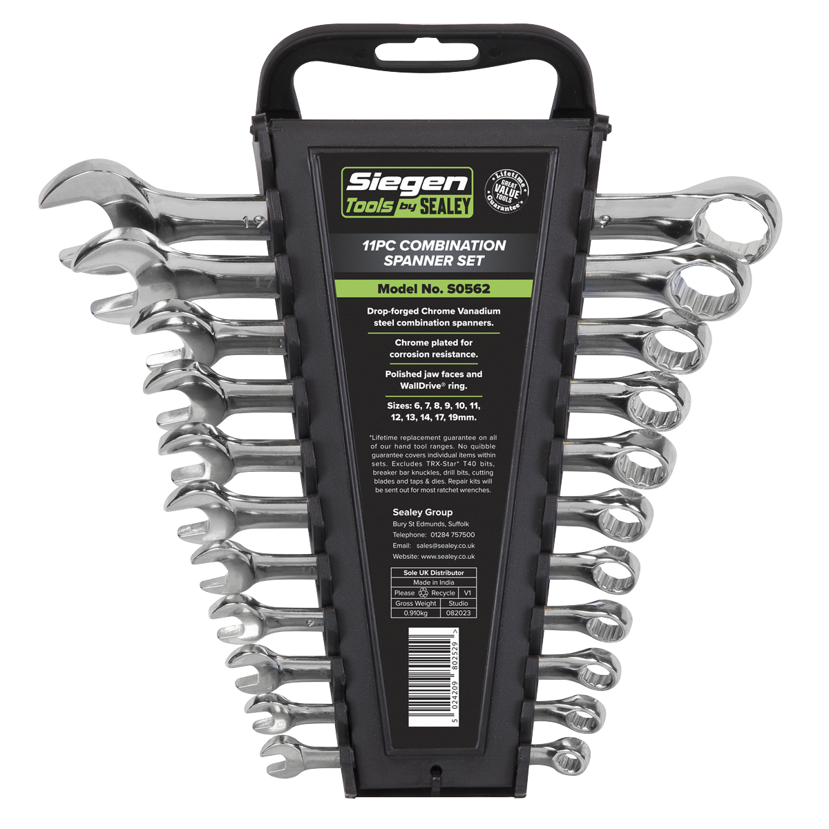 Siegen S0562 Siegen Combination Spanner Set 6-19mm 11pc