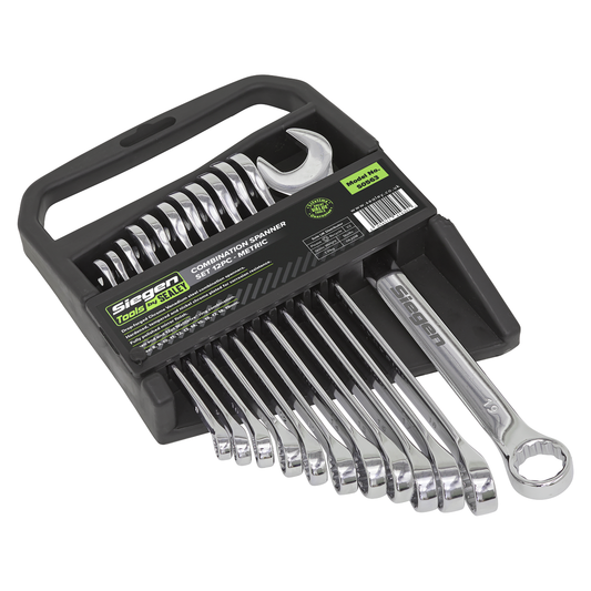 Siegen S0563 Siegen Combination Spanner Set 8-19mm 12pc