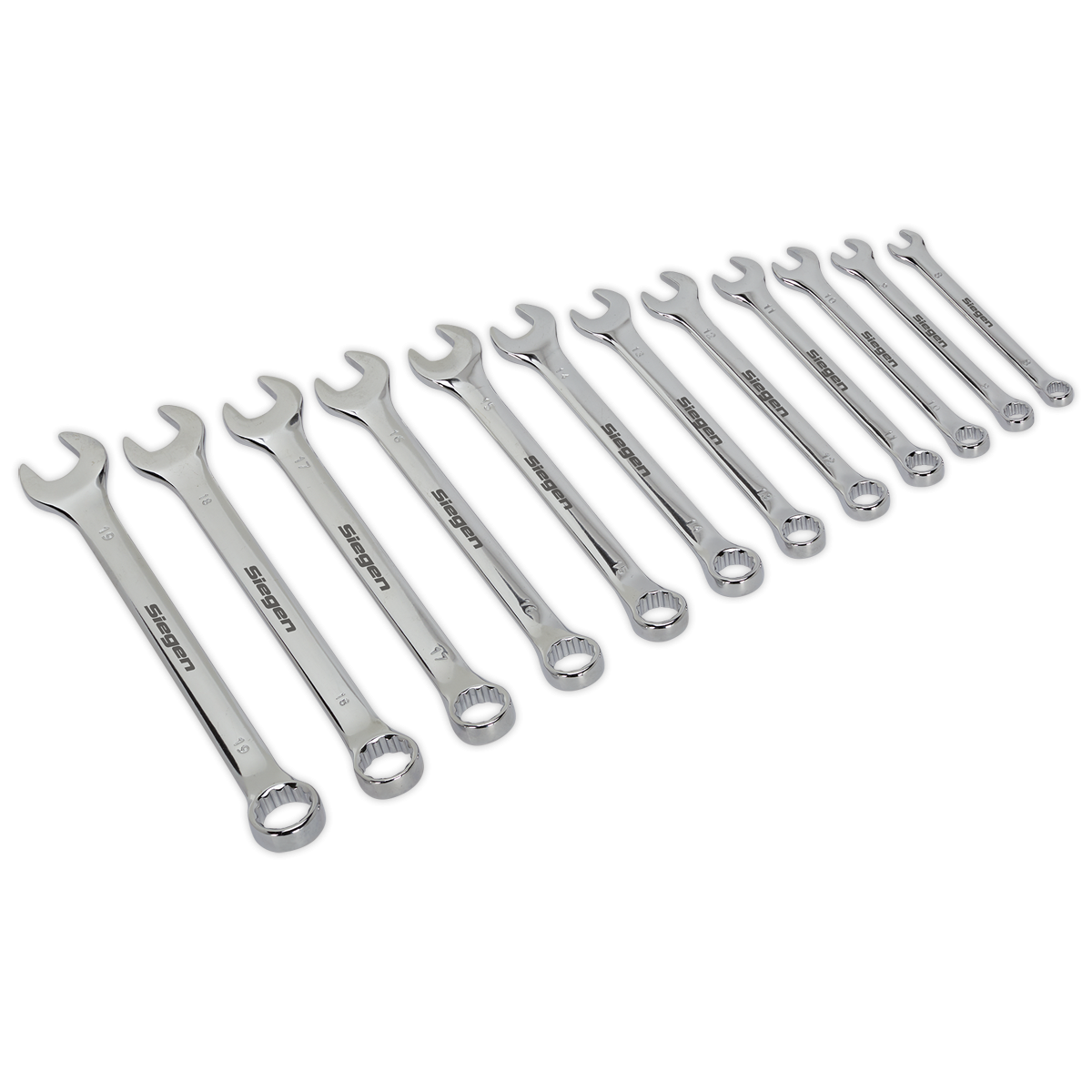 Siegen S0563 Siegen Combination Spanner Set 8-19mm 12pc
