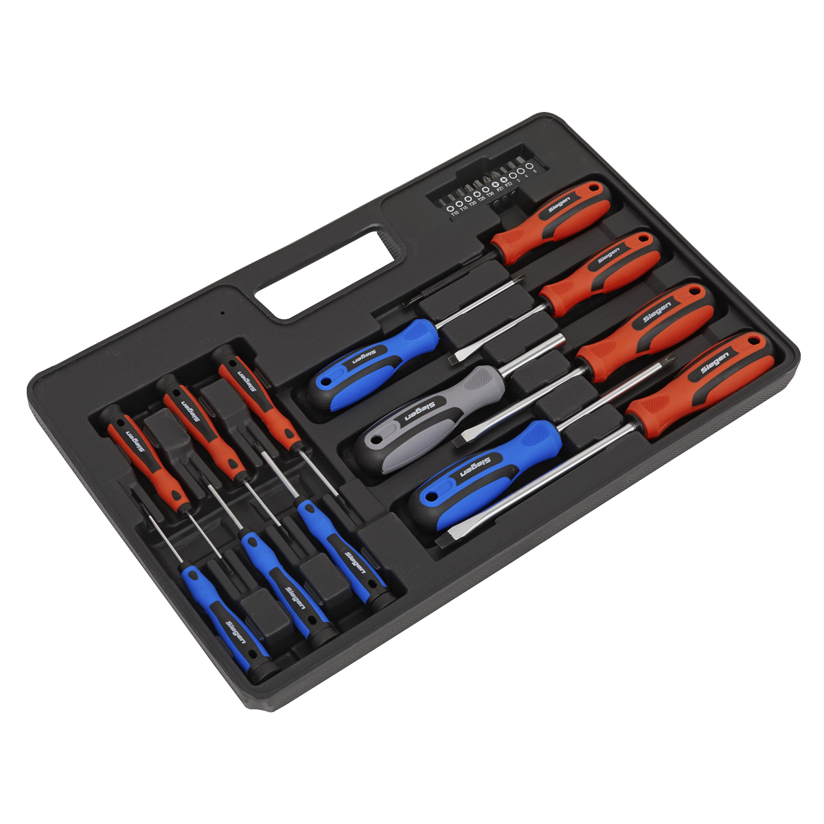 Siegen S0598 Siegen Soft Grip Screwdriver & Bit Set 23pc