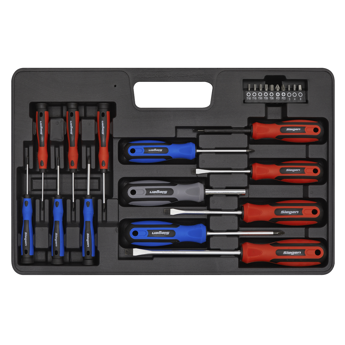 Siegen S0598 Siegen Soft Grip Screwdriver & Bit Set 23pc