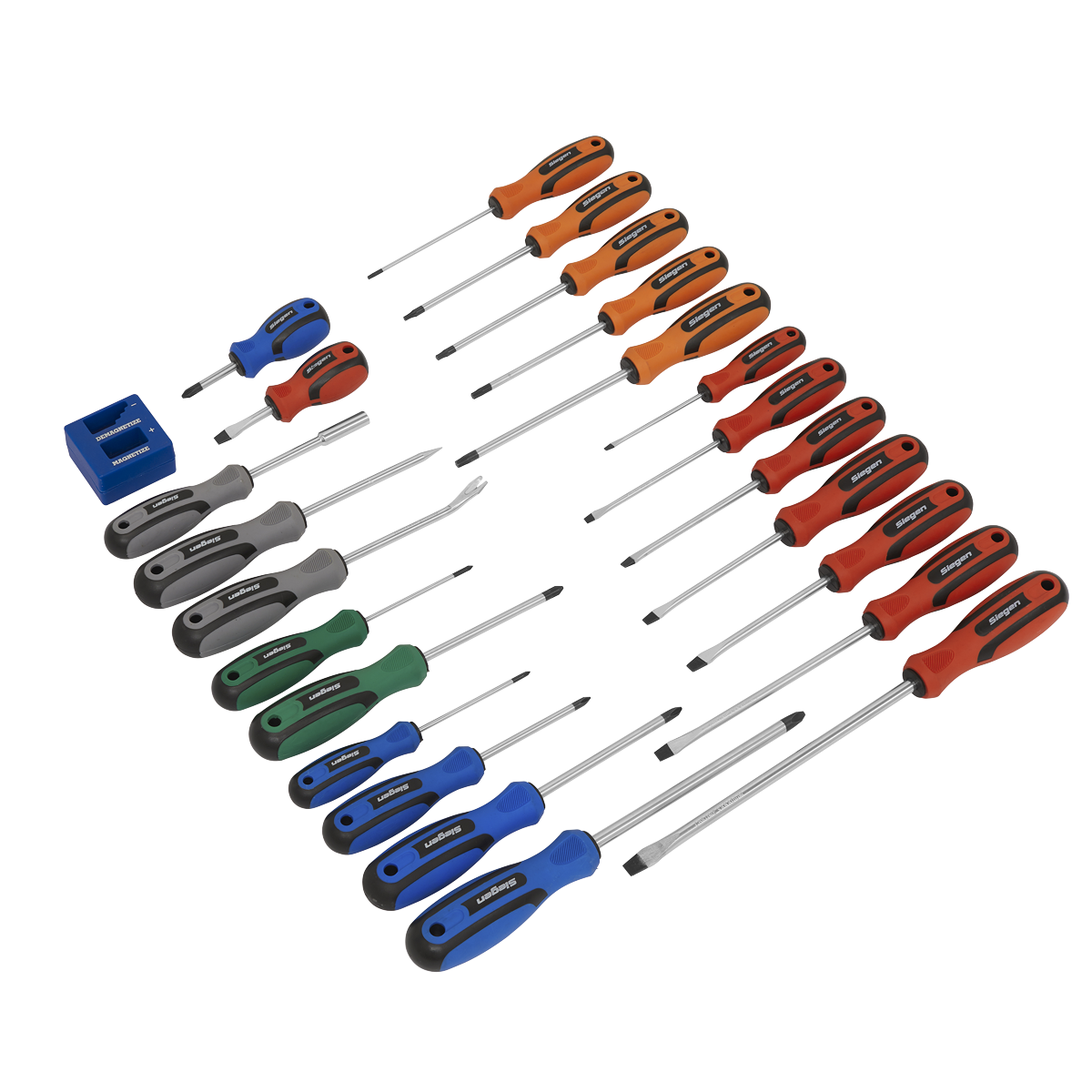 Siegen S0617 Siegen Soft Grip Screwdriver Set 24pc