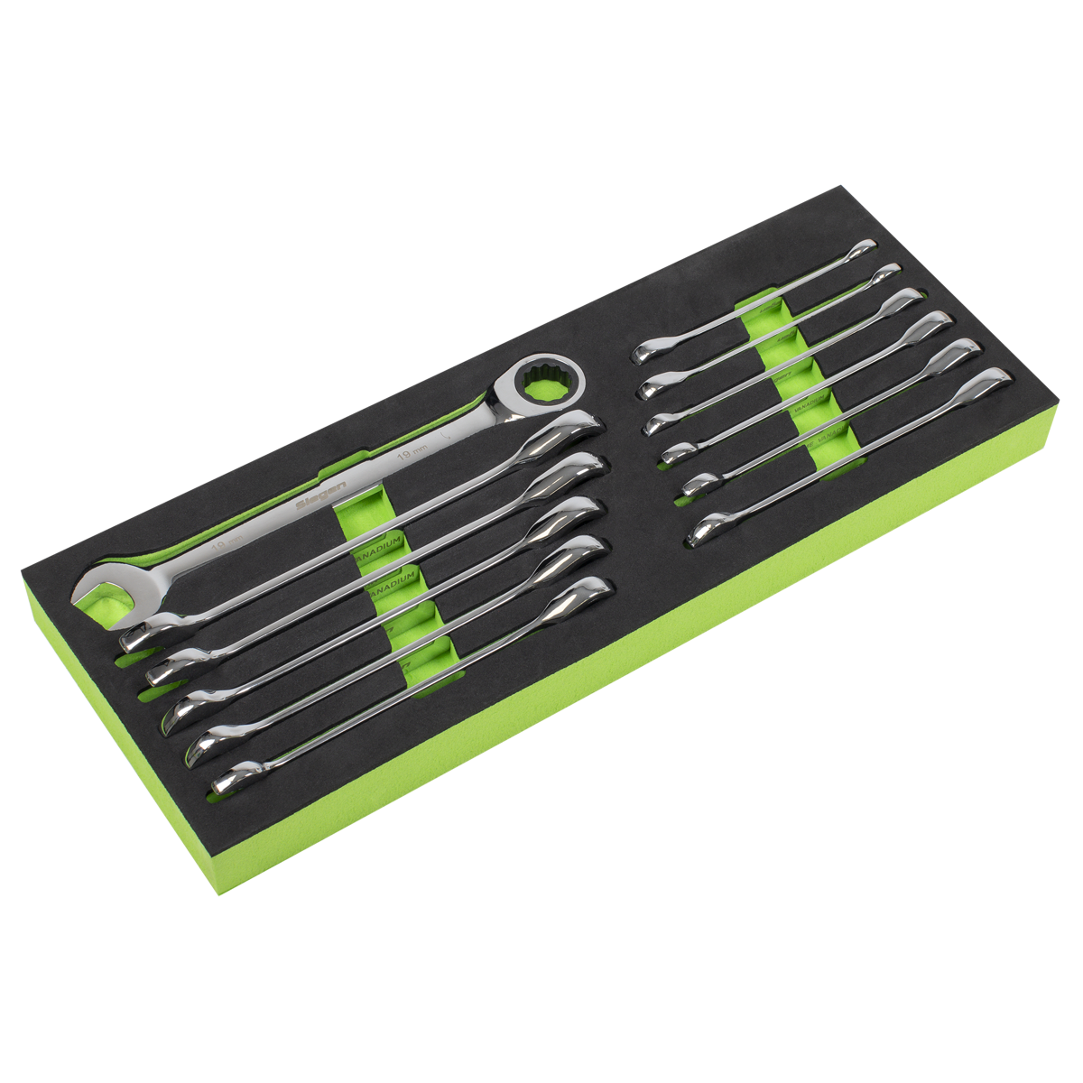 Siegen S0634 Siegen Ratchet Combination Spanner Set 12pc