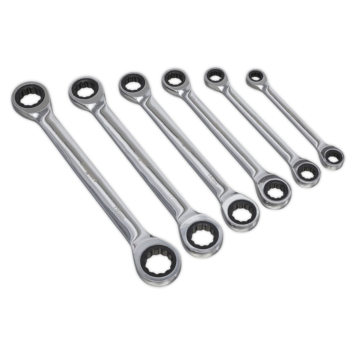 Siegen S0636 Siegen Double End Ratchet Ring Spanner Set 6pc