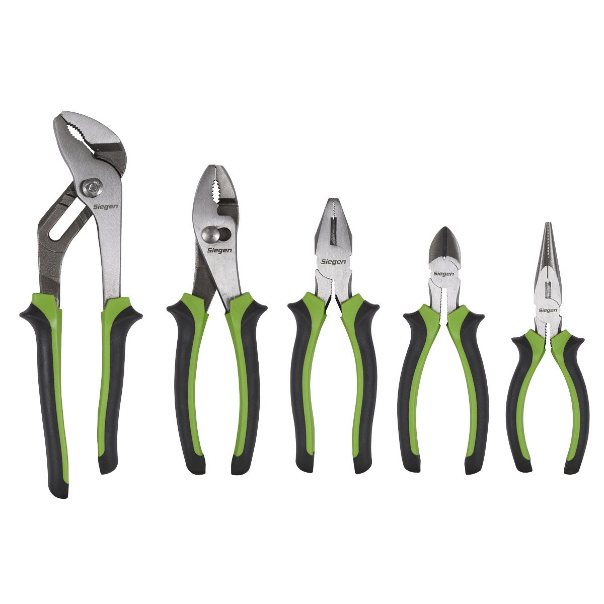 Siegen S0646 Comfort Grip Pliers Set 5pc