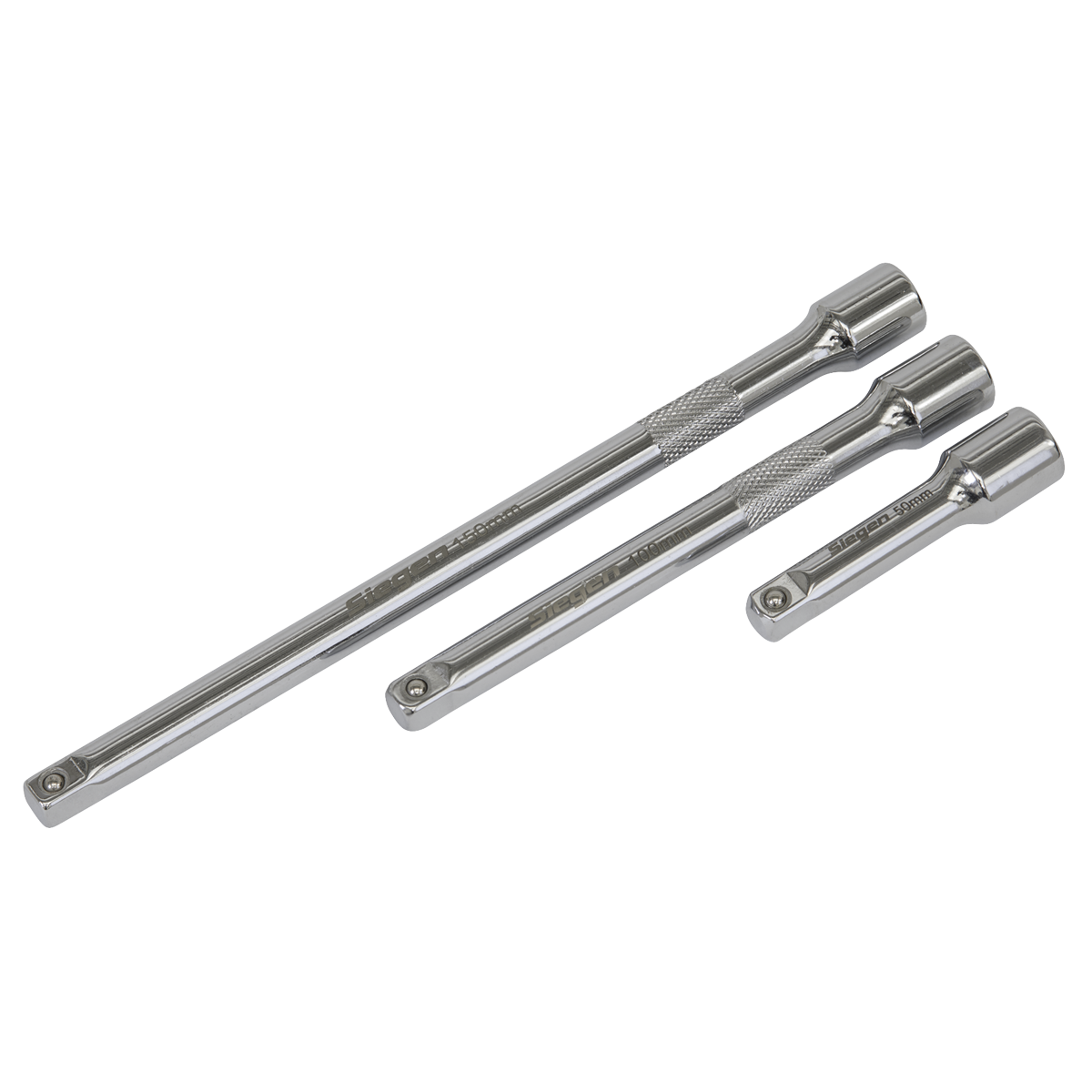 Siegen S0718 Siegen Extension Bar Set 1/4"Sq Drive 3pc
