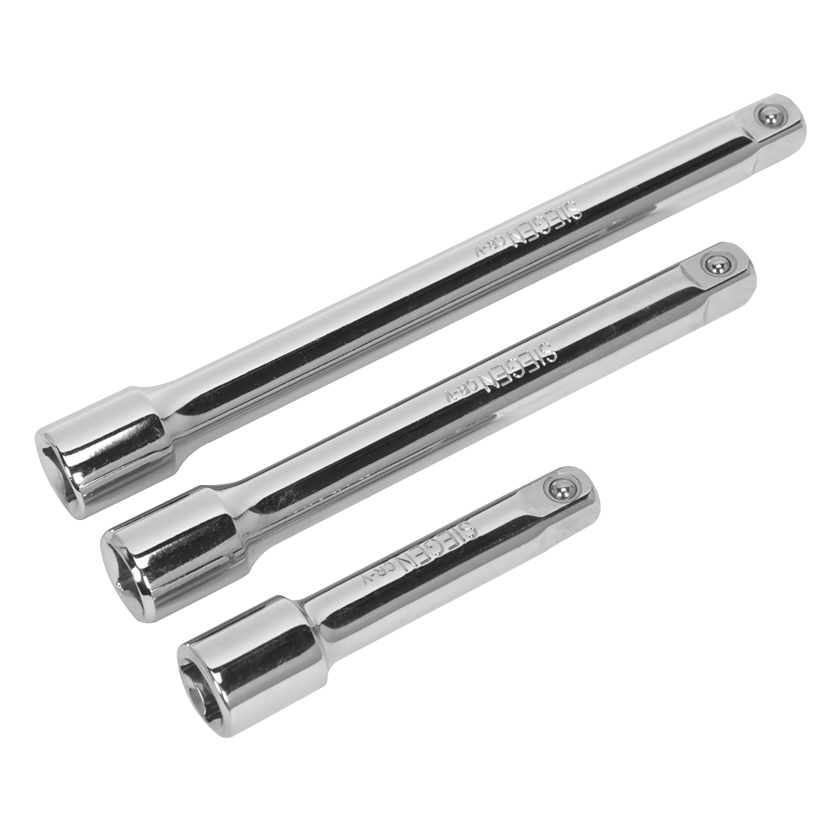 Siegen S0719 Siegen Extension Bar Set 3/8"Sq Drive 3pc