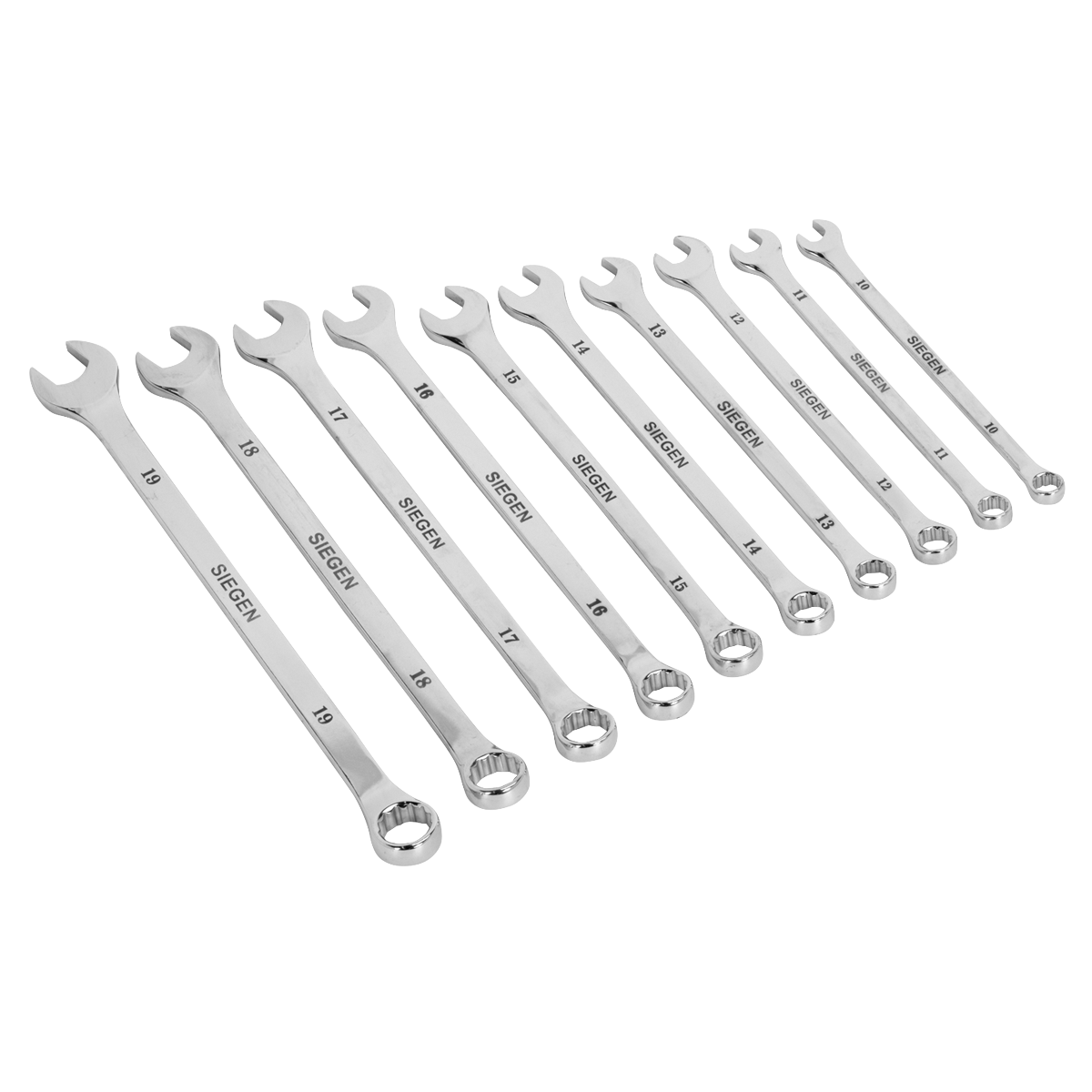 Siegen S0832 Siegen Extra-Long Combination Spanner Set 10pc