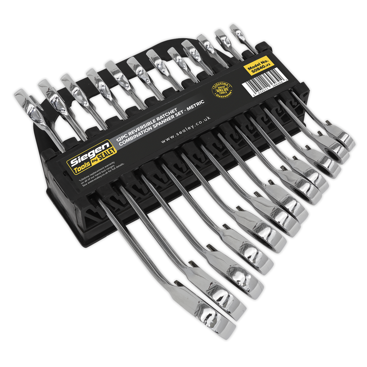 Siegen S0840 Siegen Reversible Combination Ratchet Spanner Set 12pc