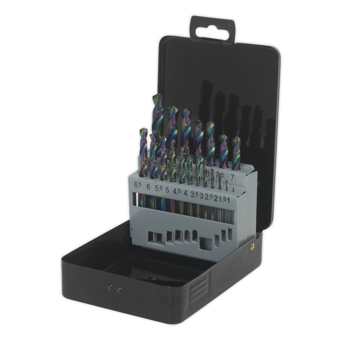 Siegen S0868 Siegen HSS Edge Ground Drill Bit Set 19pc - DIN 338