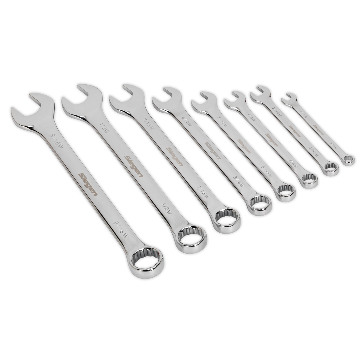Siegen S0870 Siegen Whitworth Combination Spanner Set 8pc