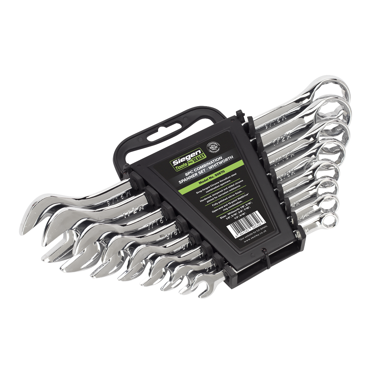 Siegen S0870 Siegen Whitworth Combination Spanner Set 8pc