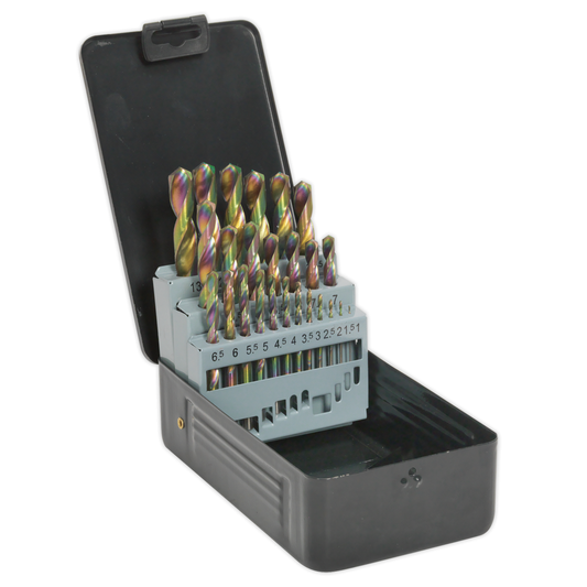 Siegen S0938 Siegen HSS Edge Ground Drill Bit Set 25pc - DIN 338