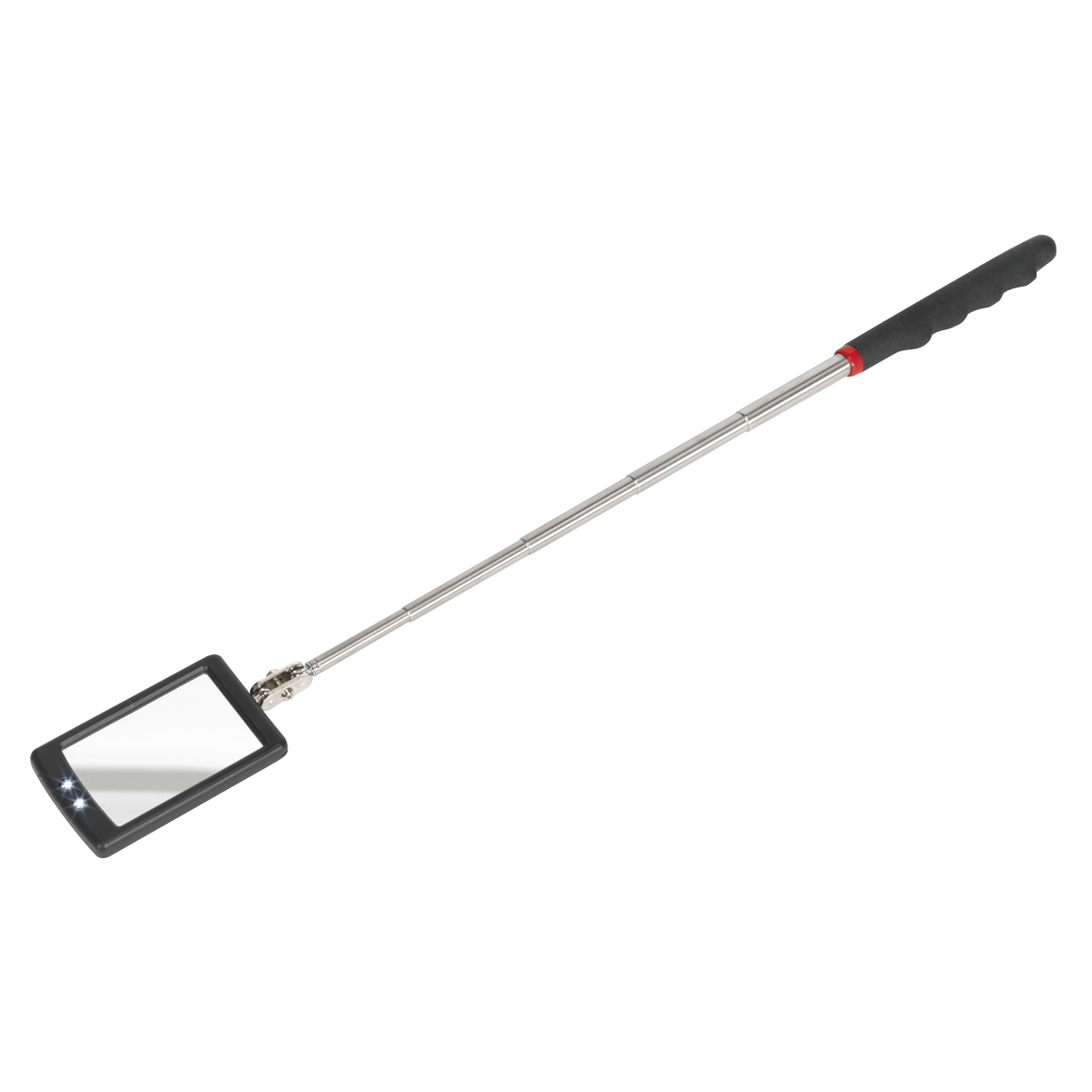Siegen S0948 Siegen Telescopic Inspection Mirror with 2 LEDs 52 x 83mm