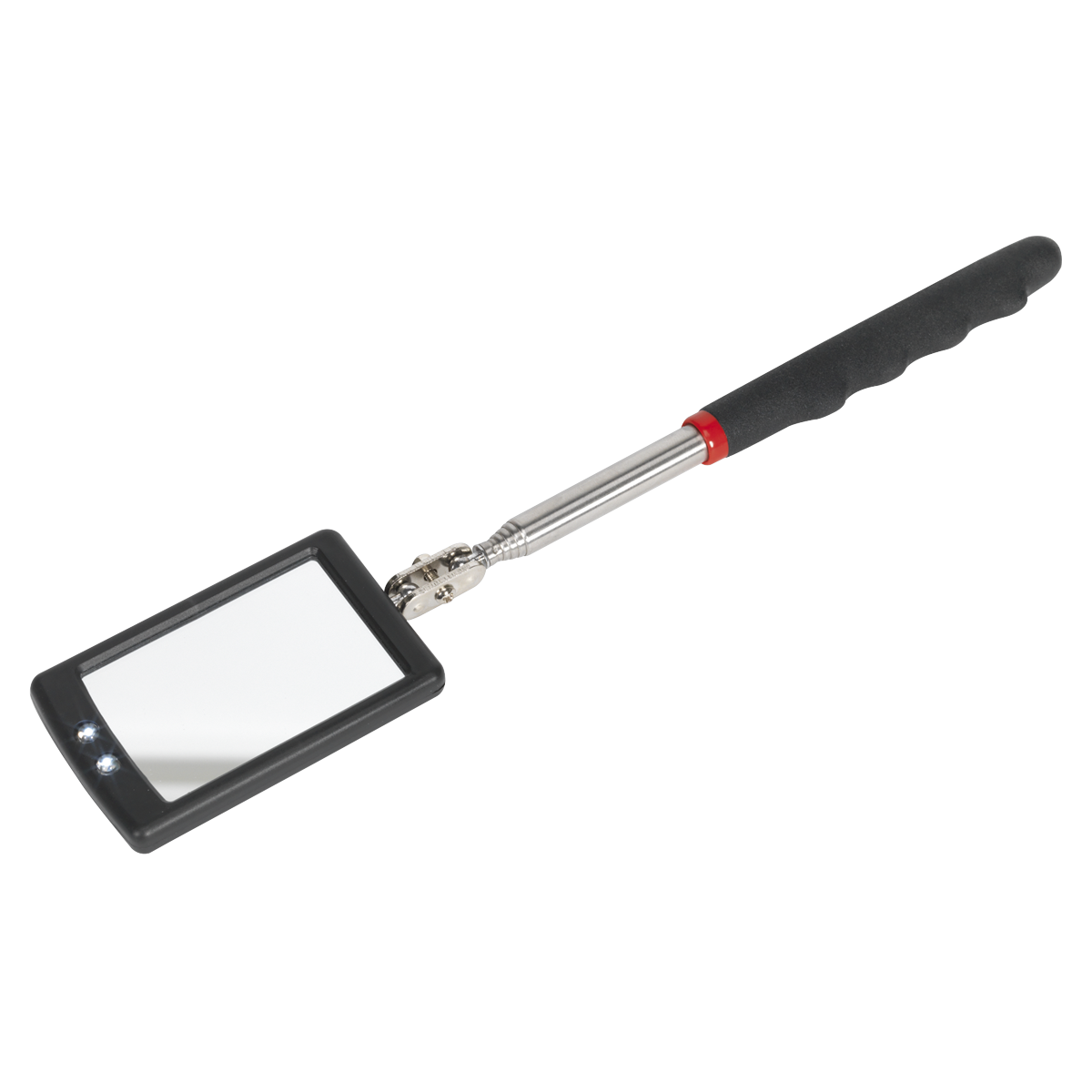 Siegen S0948 Siegen Telescopic Inspection Mirror with 2 LEDs 52 x 83mm