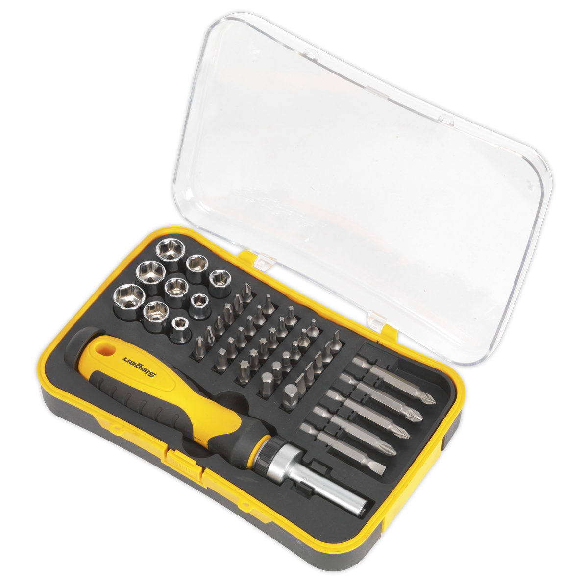 Siegen S0979 Siegen Ratchet Screwdriver Socket & Bit Set 45pc