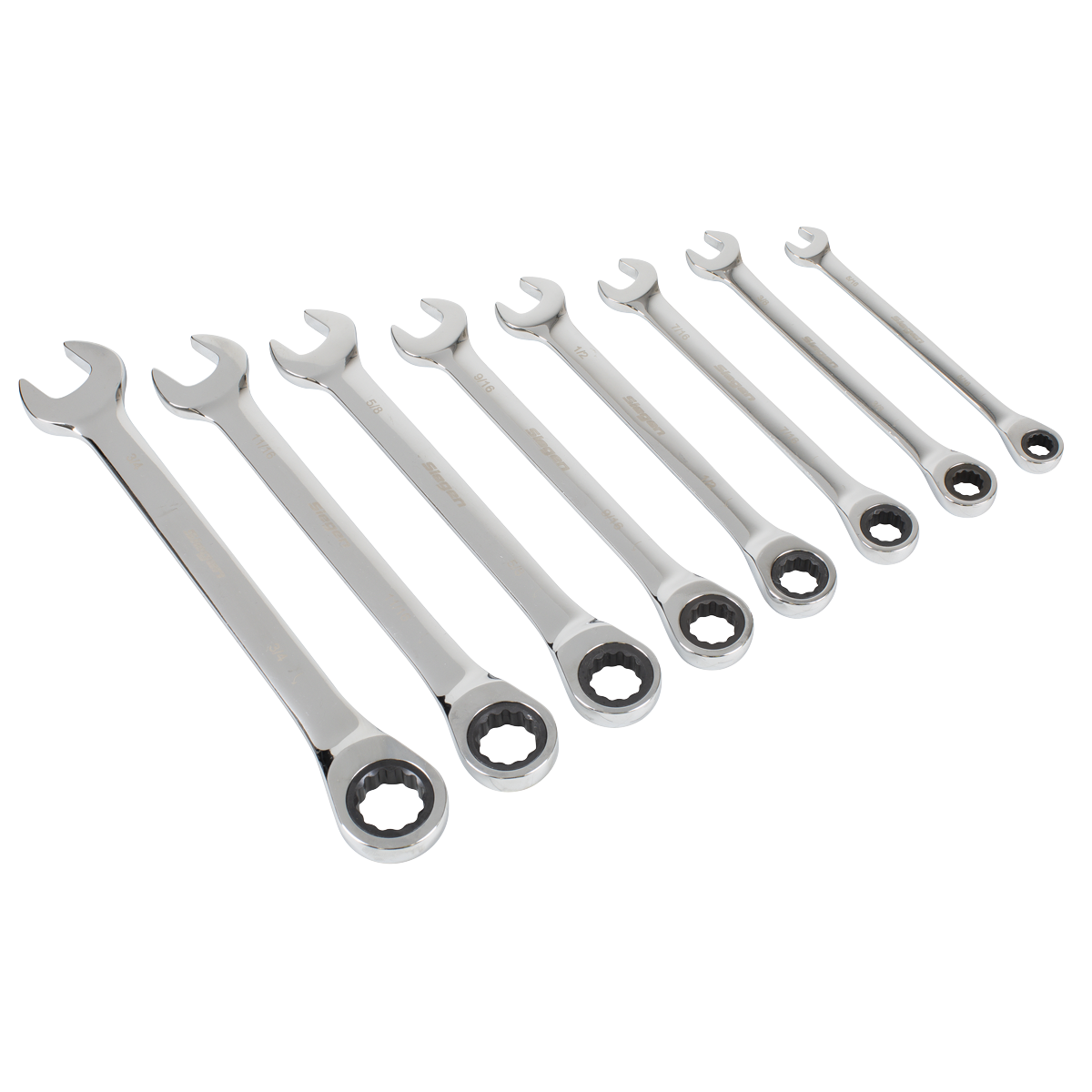 Siegen S0984 Siegen Imperial Combination Ratchet Spanner Set 8pc