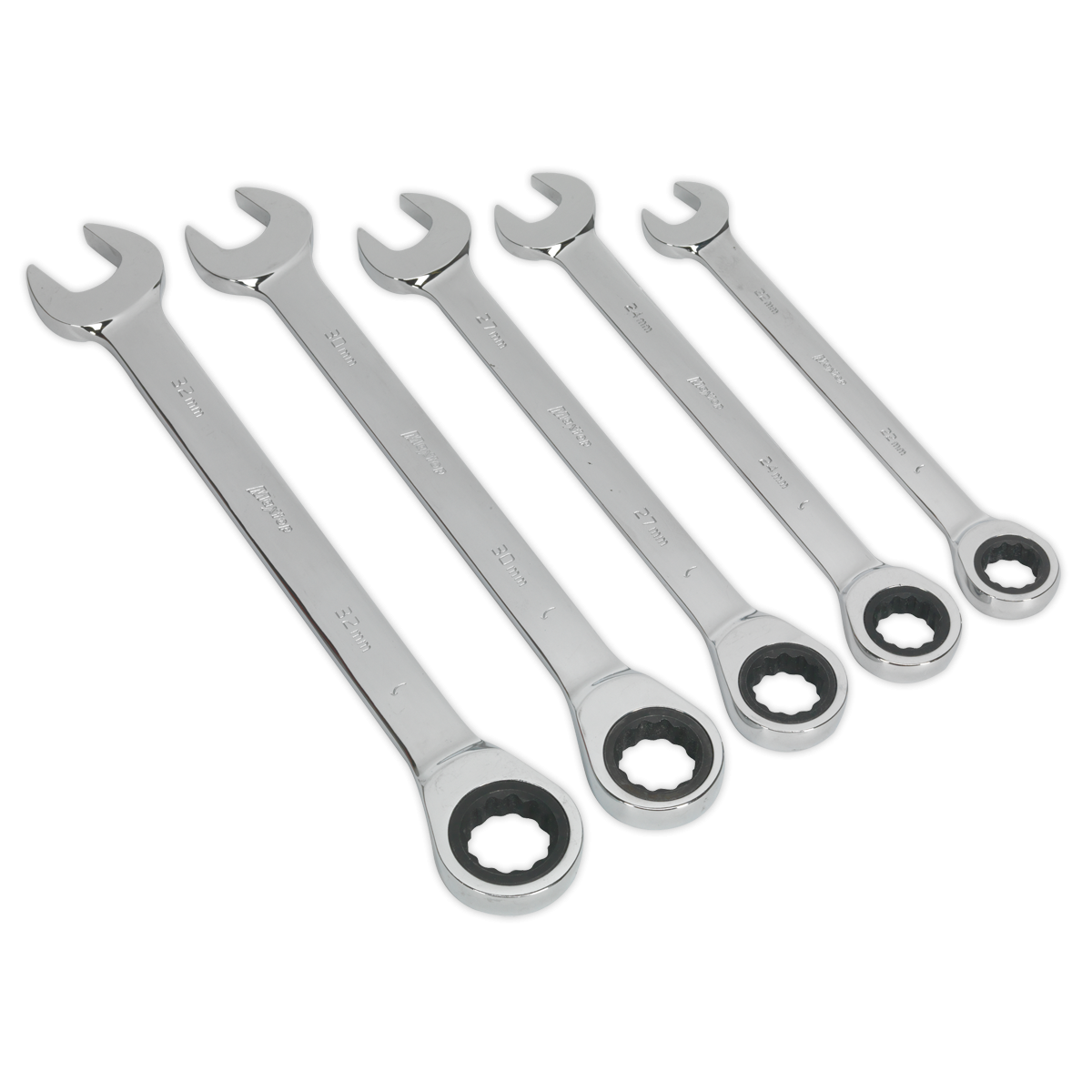 Siegen S0985 Siegen Combination Ratchet Spanner Set 5pc