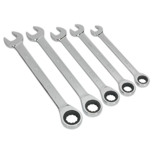 Siegen S0985 Siegen Combination Ratchet Spanner Set 5pc