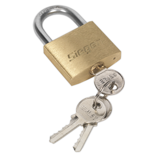 Siegen S0987 Siegen Brass Body Padlock with Brass Cylinder 40mm