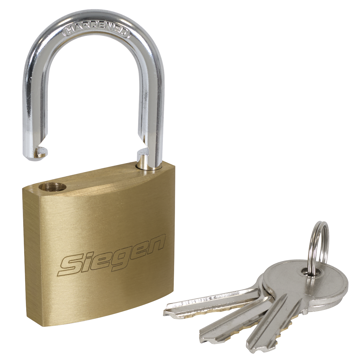 Siegen S0992 Siegen Brass Body Padlock with Brass Cylinder Keyed Alike - Pack of 4