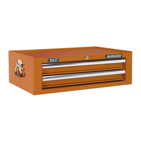 Superline Pro AP26029TO Superline PRO® Mid-Box Tool Chest 2 Drawer - Orange