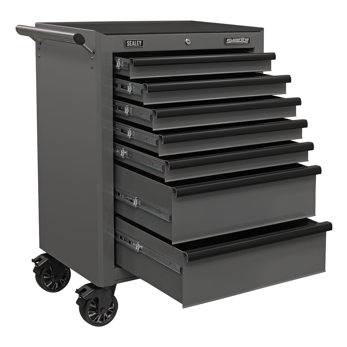 Superline Pro AP26479TG Superline PRO® Rollcab 7 Drawer - Grey/Black